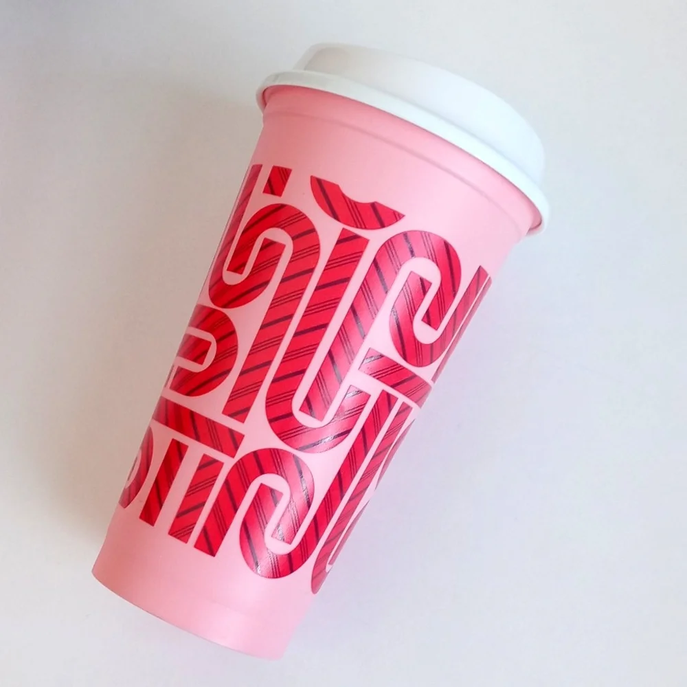Starbucks Set of 6 Color Changing Reusable 16oz Hot Travel Cups With 6 Lids